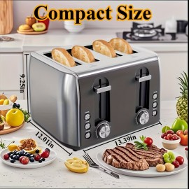12-in-1 Portable Air Fryer Toaster Oven with Grill, Broil & Convection Bake - Large Capacity 6.34gal Stainless Steel Oven, 1400W Power, LED Touchscreen & Knob Control, Compact Design Suitable for, Dorm, RV - Quick & Easy Multi-Function Appliance