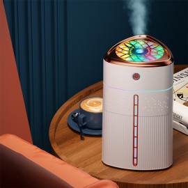 Mini USB Humidifier for Home, Car & Desk - Compact Air Mist Sprayer with Large Fog Output, Air Humidifier for Home, Warm Mist Humidifier, Humidifier for Living Room, Humidifiers for Home Large, Sleek Design, Quiet Operation, Easy Refill, Office Workers