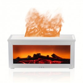 Upgrade 3D Flame Fireplace Aroma Diffuser, Aromatherapy Machine Colorful Humidifier Button type, 6/8/10 Hour Time BookingFor Homes, Offices, Yoga Studios, and Gyms