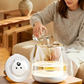 3L Dual Spray Humidifier with Silent Operation, Digital Display & Colorful Ambient Light - USB-Powered, 3-Liter Capacity, 2.6-4L Tank, 36V Operation, 21-30㎡ Coverage, Bedroom & Home Use, Humidifier For Bedroom, Modern Aesthetic, Touch Control