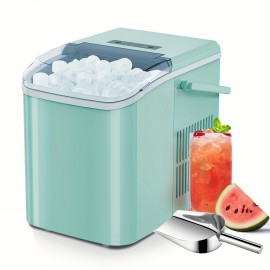 Ice Maker Machine - Produces 9 Bullet Ice Cubes In 6 Minutes Ice Machine, 26.5 Pounds Of Ice In 24 Hours Ice Maker Machine for Counter Top, Small Portable Self-cleaning Ice Maker Suitable for Homes, Kitchens, RVs, And Parties