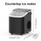 Ice Maker Machine For Countertop 30 Pound Bullet Ice Machine, Portable Bullet Ice Machine Can Produce 9pcs Of Bullet Ice In 6 Minutes, With Automatic Cleaning Function For Baskets And Spoons, And Can Be Operated With One Click For Campings