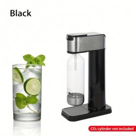 [Heavy-Duty Soda Maker] Hilton Heavy-Duty Stainless Steel Sparkling Water & Soda Maker | Non-Electric Carbonating Machine, Compatible with 1L PET Bottles & 60L CO2 Exchange Carbonators (Screw-in Compatible, for Home, Kitchen, Parties - CO2 Not Included)