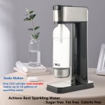 [Heavy-Duty Soda Maker] Hilton Heavy-Duty Stainless Steel Sparkling Water & Soda Maker | Non-Electric Carbonating Machine, Compatible with 1L PET Bottles & 60L CO2 Exchange Carbonators (Screw-in Compatible, for Home, Kitchen, Parties - CO2 Not Included)