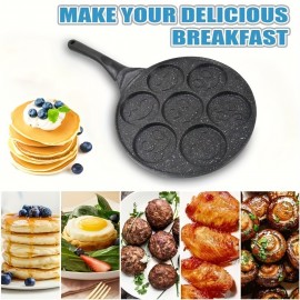 7-Mold Mini Pancake Pan – Non-Stick, Durable Aluminum Alloy for Easy Cleaning & Fun Shapes at Breakfast Time
