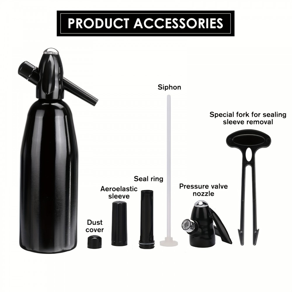 Portable Bubble Soda Maker - Manual Hand-Powered Carbonated Beverage Machine for Home, Bars, and Restaurants - Durable Aluminum Design with Easy-Use Handle and Spigot, No Electricity Needed, Soda Maker Portable, Beverage Preparation, Modern Kitchen Appliance, Efficient Carbonation