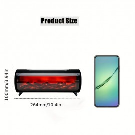 USB-Powered Flame Effect Humidifier with 5dB Quiet Operation, 5.07oz Flame Effect, 5W, PP+ABS+PC Material, 264x95x100mm Compact Design, 5dB Quiet Operation, 5W Power, Humidifier For Room, Humidifier For Home, Humidifier For Bedroom