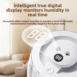 101.44oz Large Capacity Humidifier with Dual Nozzle Mist, Silent Operation, Digital Humidity Display, 7-Color Night Light, Overflow Protection, USB-Powered, for Home, Office, Humidifier For Home, Office Humidification, Modern Humidifier