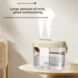 Low noise sonic technology humidifier, high capacity USB portable desktop sprayer, dual nozzle transparent design, no battery required - modern design, humidifier suitable for bedroom use, simple appearance, suitable for small space home users., Air