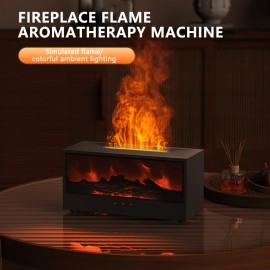 A Vintage Fireplace Flame Aromatherapy Machine, 3D Simulated Charcoal Fireplace Humidifier, USB Powered, Suitable for Bedrooms, Homes, And Offices - Lasting Ambient Lighting, Innovative Ice And Fire Effect, Perfect for Holiday And Christmas Gifts.