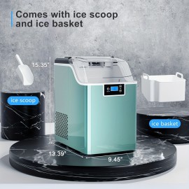 45Lbs Nugget Ice or 26Lbs Bullet Ice Maker or 4L Mini Fridge for Options, Pellet Ice Maker Machine with 24H Timer, Nugget Ice Maker Countertop, Self-Cleaning Pebble Countertop Ice Maker with Crushed Ice for Home Black