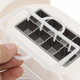 Ice Maker, 120W Mini Countertop Ice Maker, Compact Ice Machine for Home Car Travel for Home Kitchens, Restaurants, Bars, Hotels(White), Small Ice Maker Machine, Ice Maker with Handle, Ice Maker Machine Countertop, Portable Ice Maker