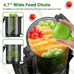 Cold Press Juicer, 350W Juice Extractor Machine, Slow Masticating Juicer Machines, 4.7