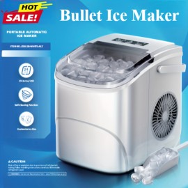 45Lbs Nugget Ice or 26Lbs Bullet Ice Maker or 4L Mini Fridge for Options, Pellet Ice Maker Machine with 24H Timer, Nugget Ice Maker Countertop, Self-Cleaning Pebble Countertop Ice Maker with Crushed Ice for Home Black